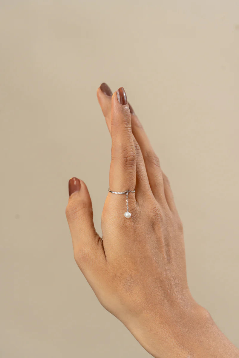 Pearlescent Dangling Ring